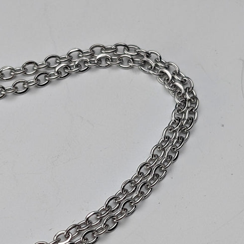 ヴィンテージ 純銀製 オーバル型ロケットペンダント 3.9g ネックレス付き